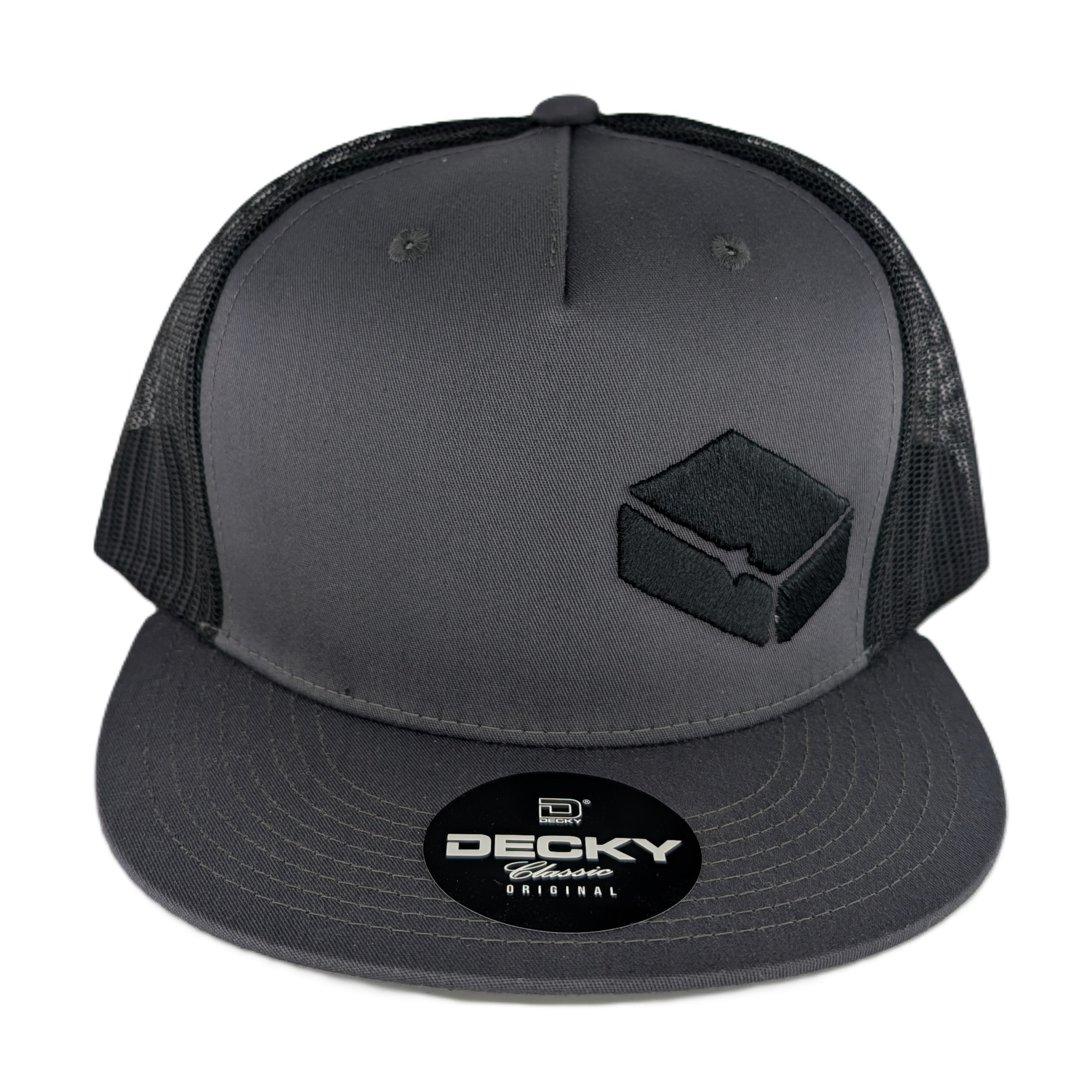 Dented Brick® Black on Black Flat-Brim Snapback