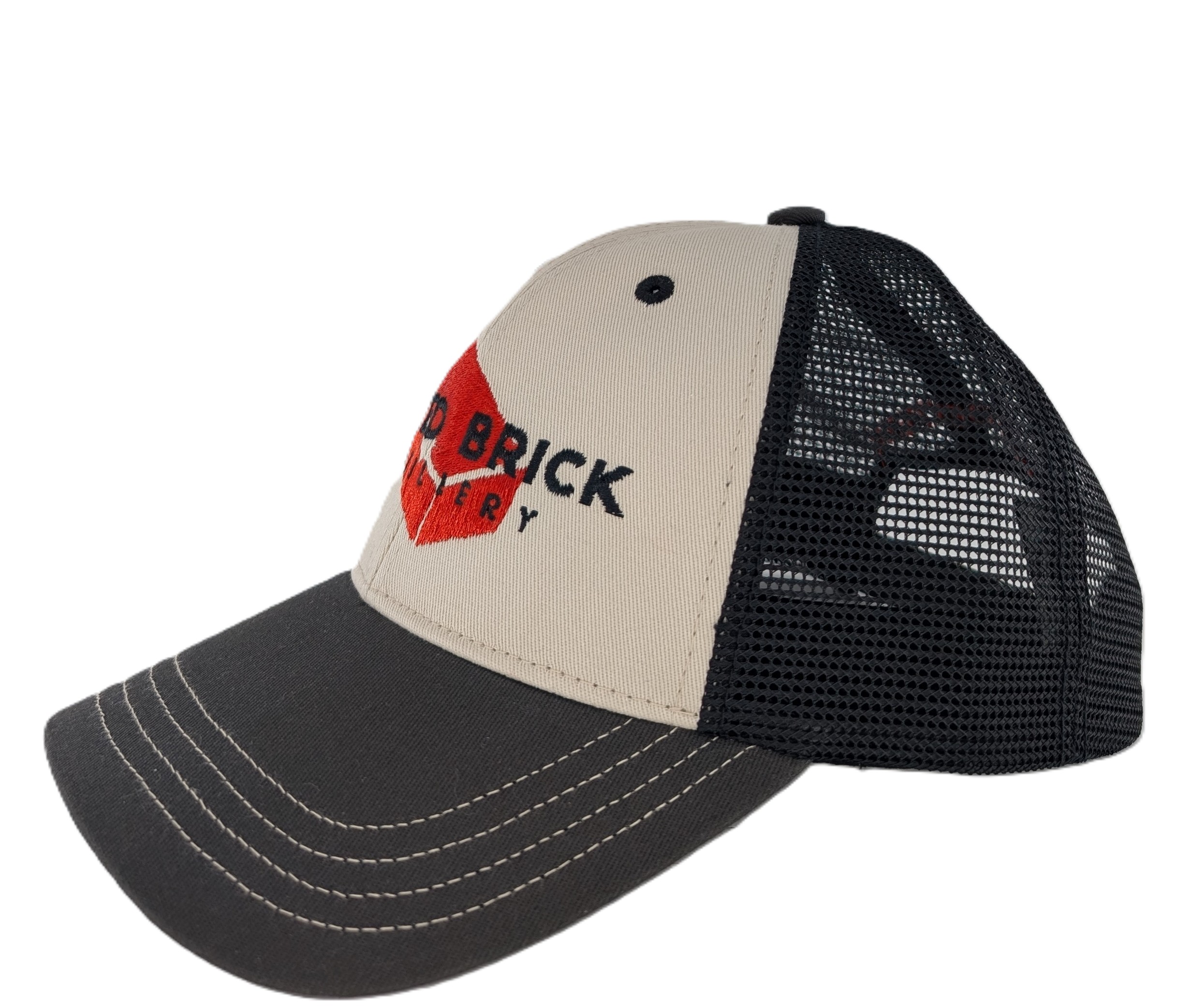 Dented Brick® Tan & Black Trucker Hat - Image 4